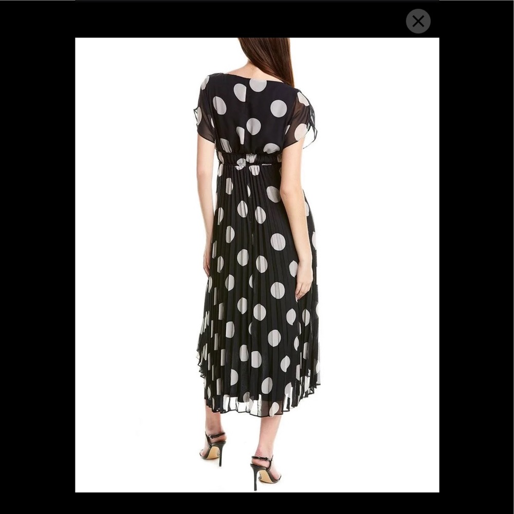 Taylor Blue and White High Low Sundress with Flutter Sleeves - Picture 2 of 4